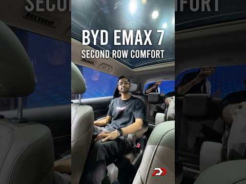 How comfortable is the second row on the BYD eMax 7? Here&#039;s a quick look. #PowerDrift #PDArmy #BYD